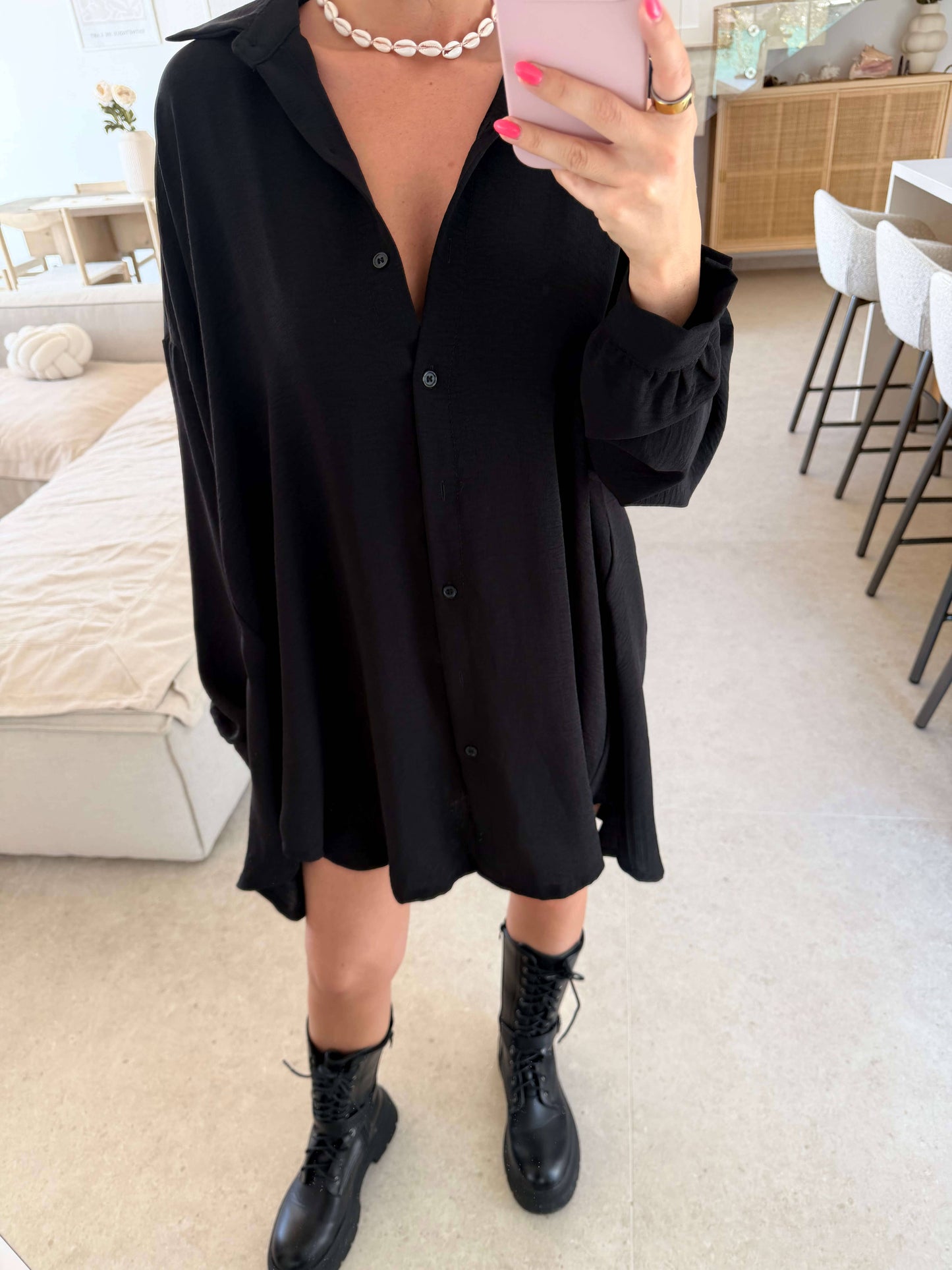 Long Bluse – Schwarz