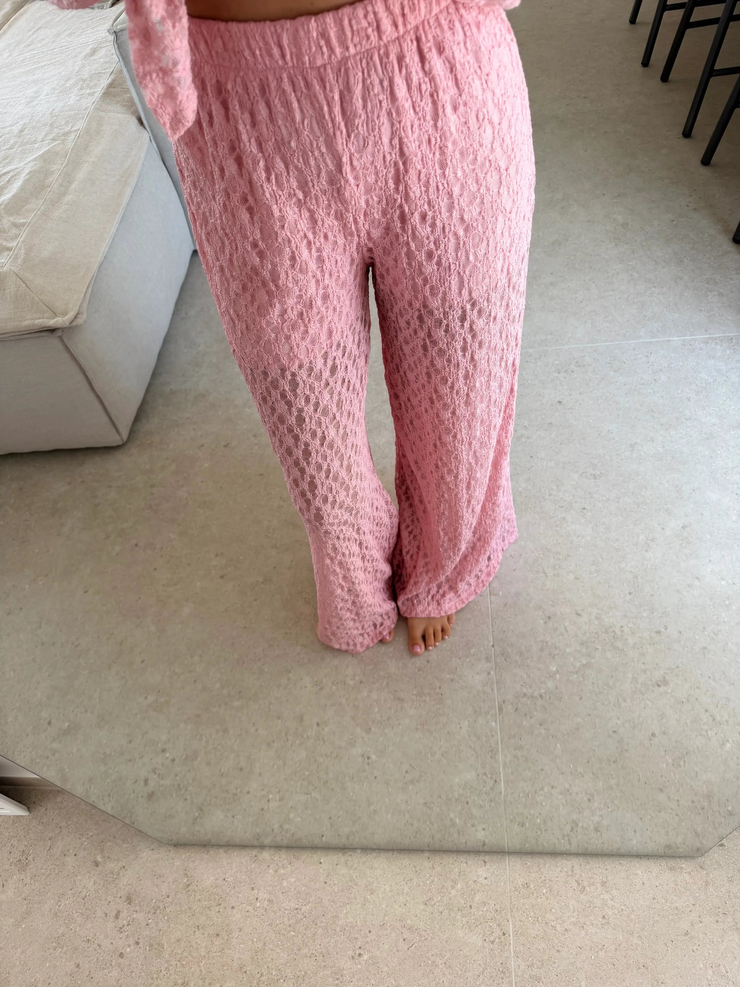 Spitzen Hose - Rosa