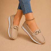 Rebbeca- Slim semi-mocasines, mocasines de cuero, vista frontal | Moda Acosta