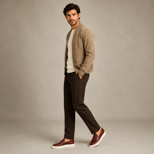 Chaqueta Milano Luxe + Mocasines Élysée Premium - vista lateral izquierda