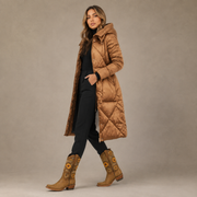 Chaqueta Acolchada Algodón + Botas Bordadas Otoño-Invierno - vista lateral izquierda