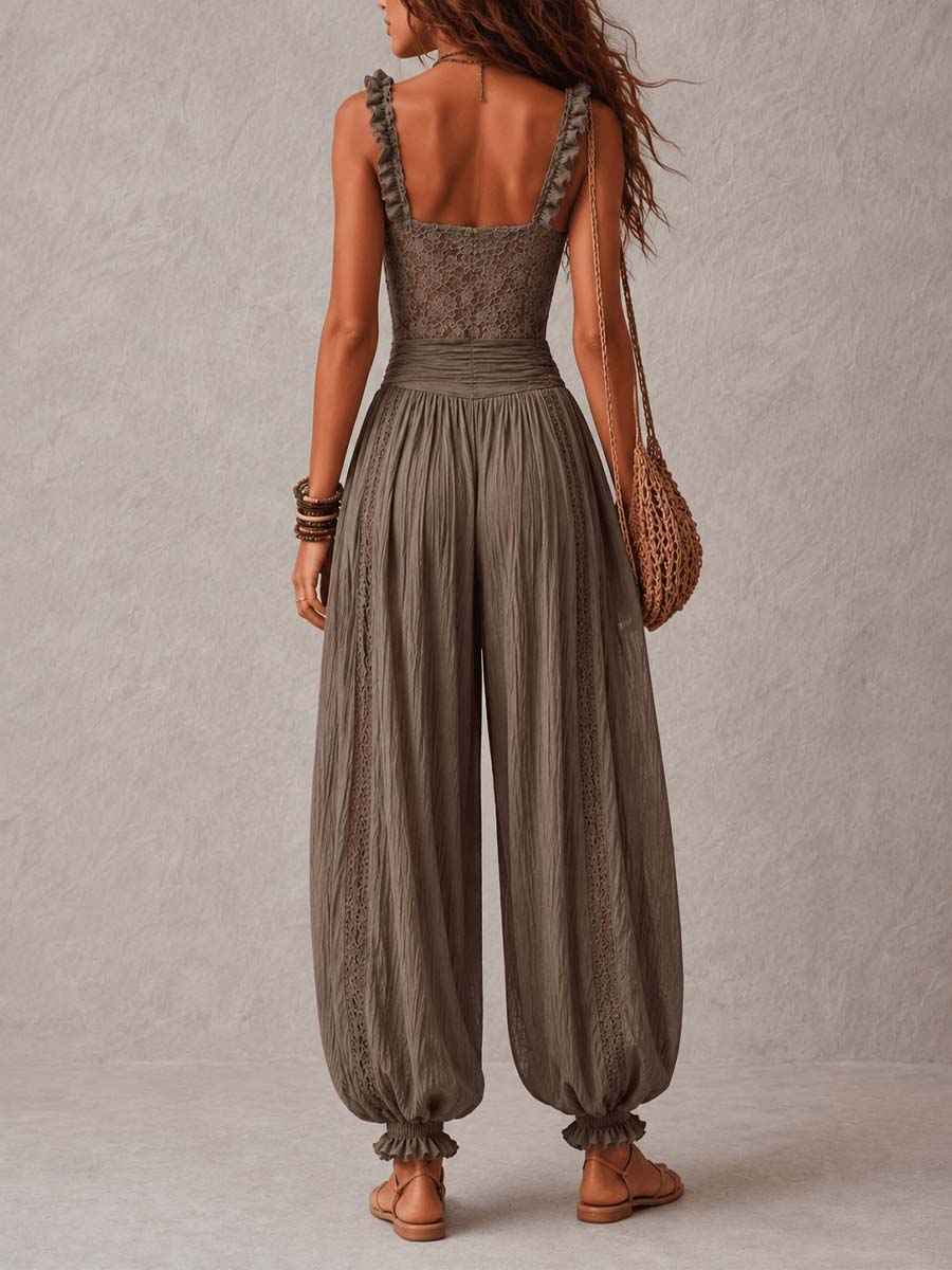 Nieves Conjunto bandeau encaje gris, look completo | Moda Acosta