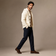 Cárdigan Velaria Atelier + Mocasines Elowen Soft Knit - vista lateral derecha