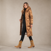 Chaqueta Acolchada Algodón + Botas Bordadas Otoño-Invierno - vista lateral derecha
