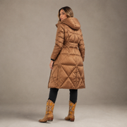 Chaqueta Acolchada Algodón + Botas Bordadas Otoño-Invierno - vista trasera
