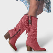 Botas Cowboy Altas – Tacón y Hebilla, Tacones, vista frontal | Moda Acosta