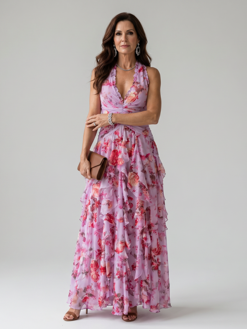 Nori | Bianca vestido Prestige Elegante, vestido elegante, vista frontal | Moda Acosta
