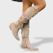 Valeria | Botas Elegantes de Piel de Alta Calidad para Mujer, botas de moda, vista frontal | Moda Acosta