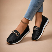 LUXE ÉLÉGANCE Loafers-calzado, mocasines de cuero, vista frontal | Moda Acosta