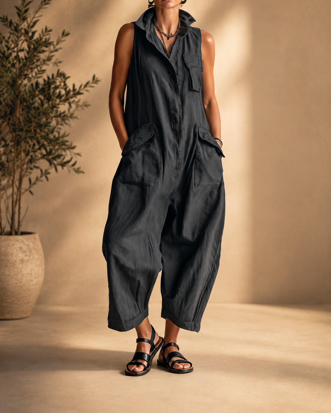Alba Linen | Venecia-mono, Jumpsuits, vista frontal | Moda Acosta