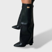 Botas Altas Mujer Clásicas de Ante Elegantes, botas de moda, vista trasera | Moda Acosta
