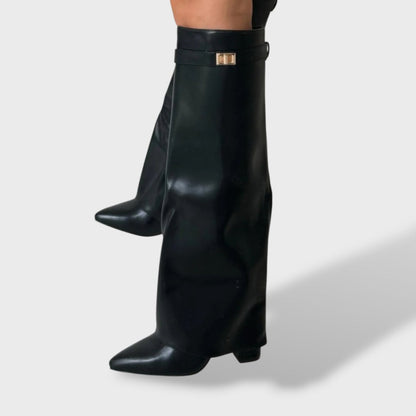 Botas Altas Mujer Clásicas de Ante Elegantes