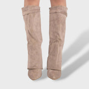 Botas Altas Mujer Clásicas de Ante Elegantes, botas de moda, color disponible | Moda Acosta