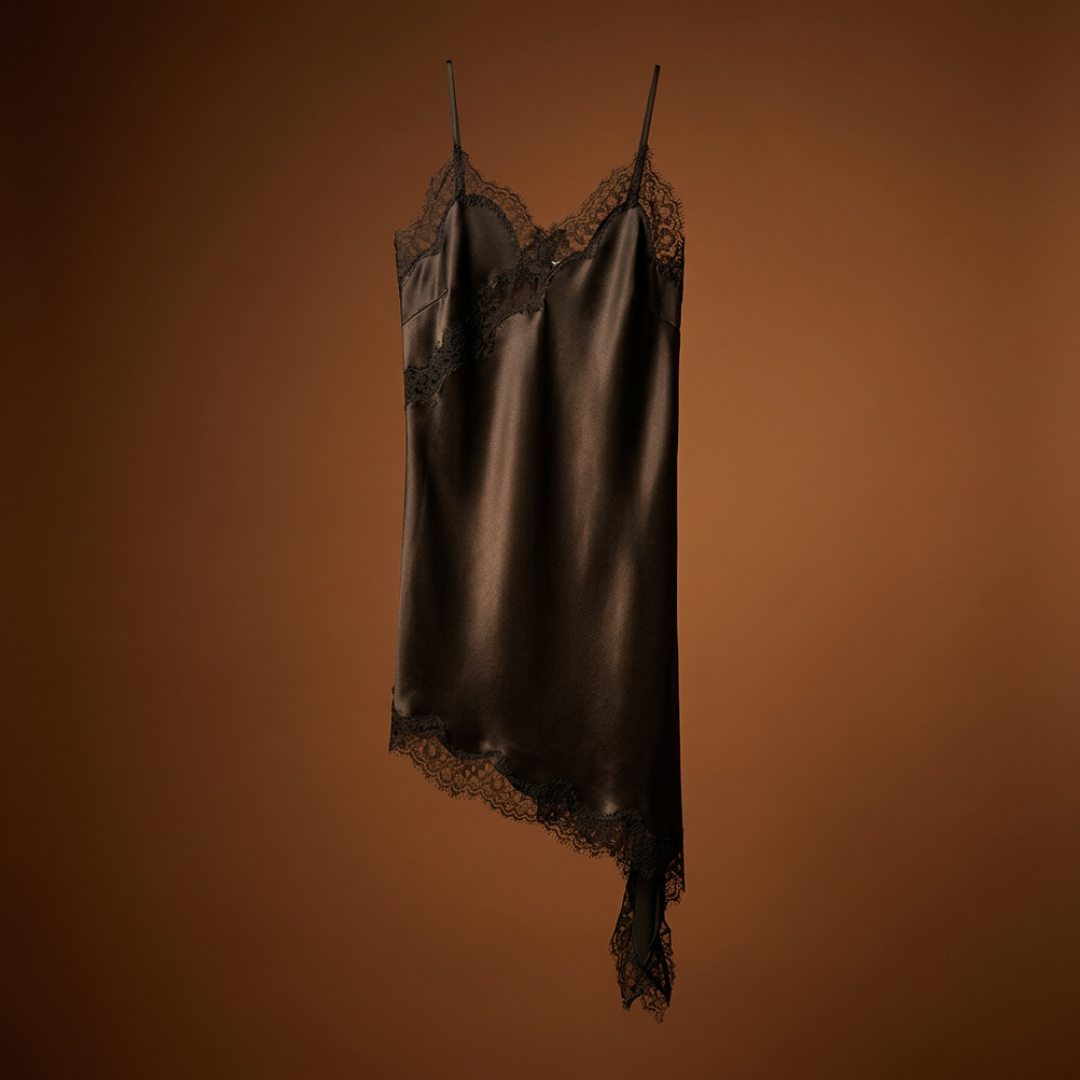 Noir Élan Dress, mini vestido, vestido elegante, primer plano | Moda Acosta