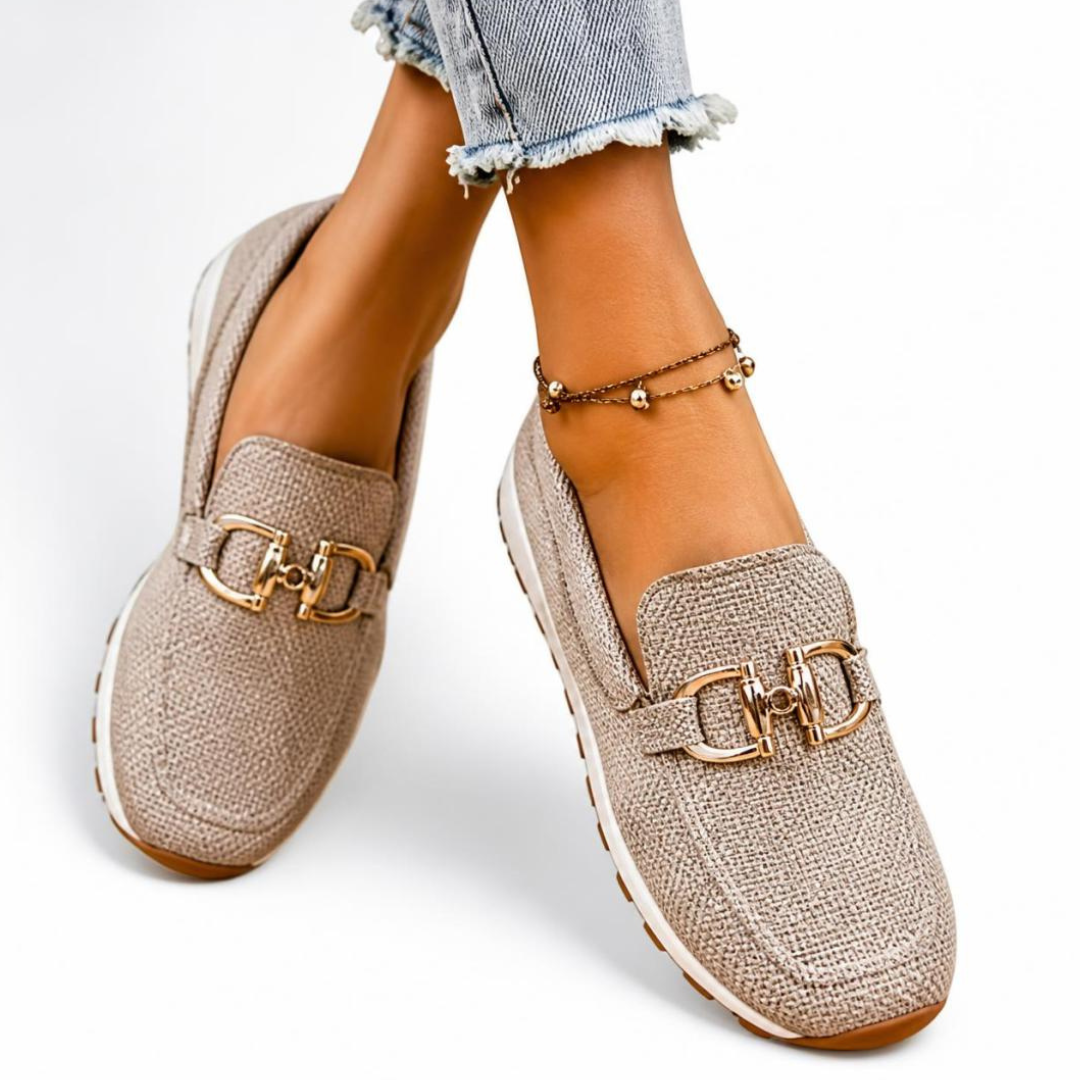 Luna Air Loafers-sneakers estilo mocasines, mocasines de cuero, vista lateral | Moda Acosta