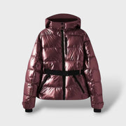 Chaqueta Acolchada con Cinturón Impermeable, abrigo de invierno, combinación de outfit | Moda Acosta