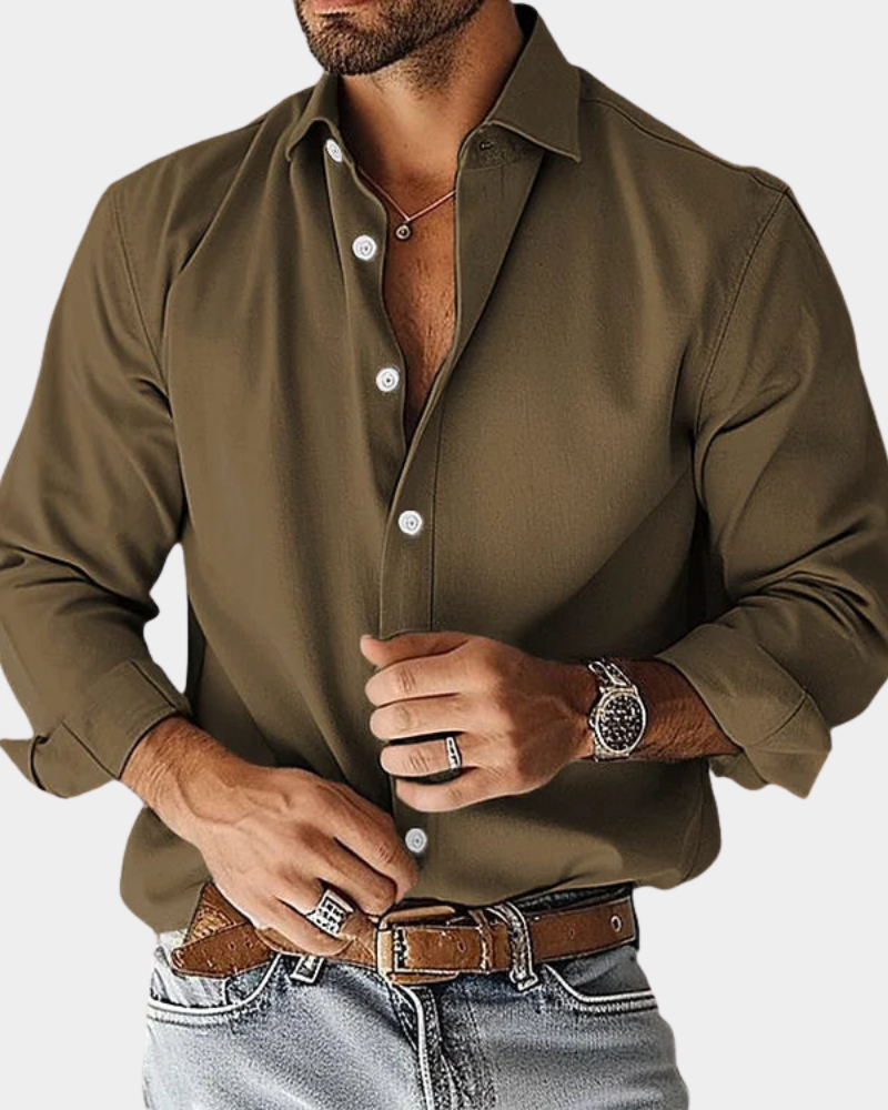 Luxeva Aura, camisa casual, vista trasera | Moda Acosta