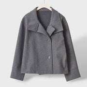 Elise | Cazadora corta de lujo, abrigo de invierno, vista trasera | Moda Acosta