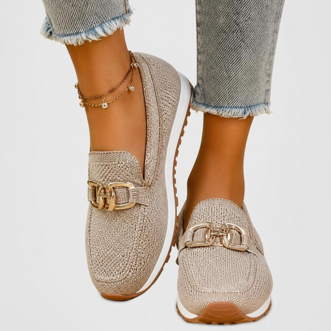 Luna Air Loafers-sneakers estilo mocasines, mocasines de cuero, vista frontal | Moda Acosta