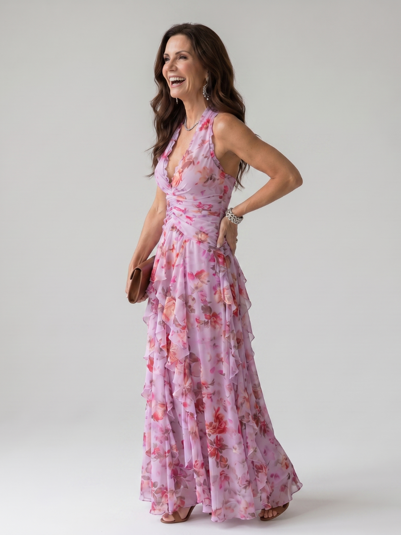 Nori | Bianca vestido Prestige Elegante, vestido elegante, detalle de tela | Moda Acosta