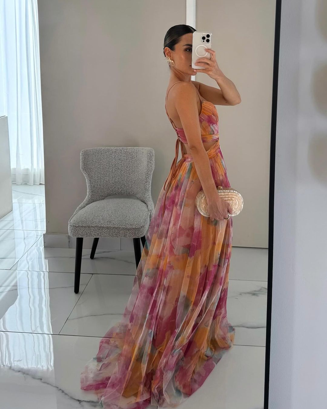 Vestido Alba Dorata – Collezione Venecia, vestido elegante, estilo puesto | Moda Acosta