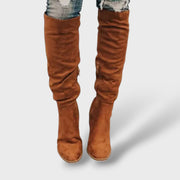 Botas Altas con Tacón y Cremallera, Tacones, vista frontal | Moda Acosta