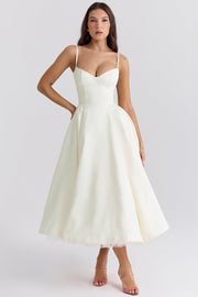 Vestido Celeste Verona – Collezione Venecia, vestido elegante, vista lateral | Moda Acosta