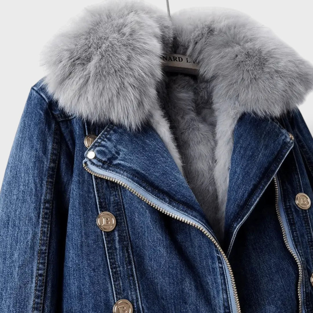 Chaqueta Vaquera con Pelo Sintético Mujer, abrigo de invierno, color disponible | Moda Acosta
