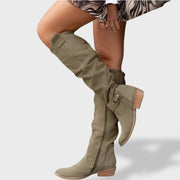 Valeria | Botas Elegantes de Piel de Alta Calidad para Mujer, botas de moda, vista lateral | Moda Acosta