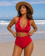 Bikini Venezia Rosso 2 piezas(Colección Venecia), vista frontal | Moda Acosta