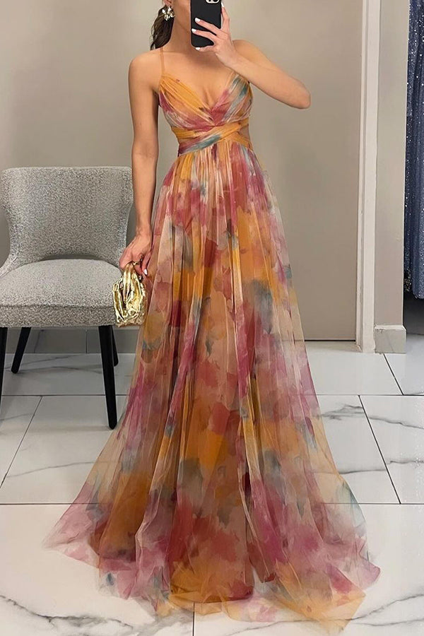 Vestido Alba Dorata – Collezione Venecia, vestido elegante, primer plano | Moda Acosta