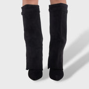 Botas Altas Mujer Clásicas de Ante Elegantes, botas de moda, estilo puesto | Moda Acosta