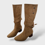 Botas Western Mujer Plegadas, botas de moda, detalle de tela | Moda Acosta