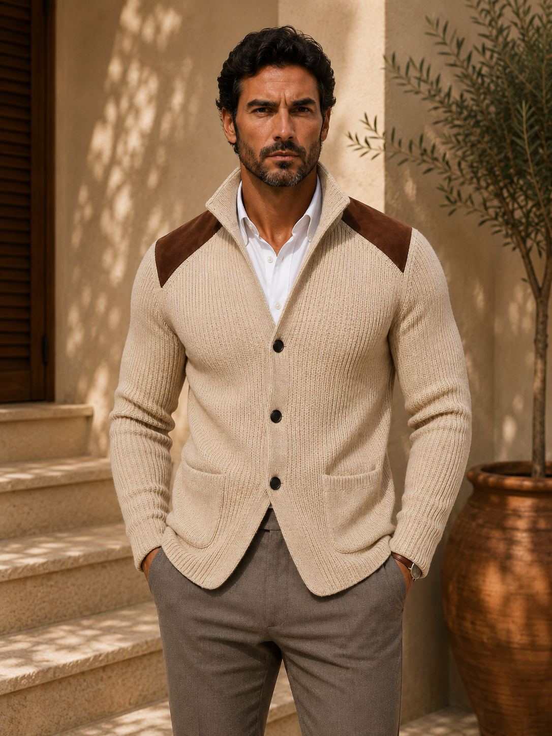 Elowen Aura, abrigo de invierno, detalle de tela | Moda Acosta