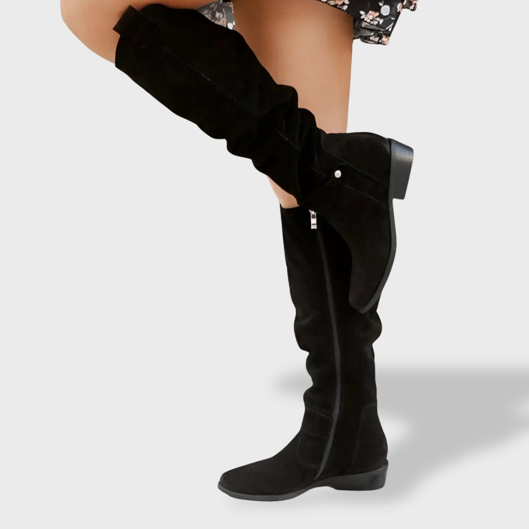 Valeria | Botas Elegantes de Piel de Alta Calidad para Mujer, botas de moda, vista trasera | Moda Acosta
