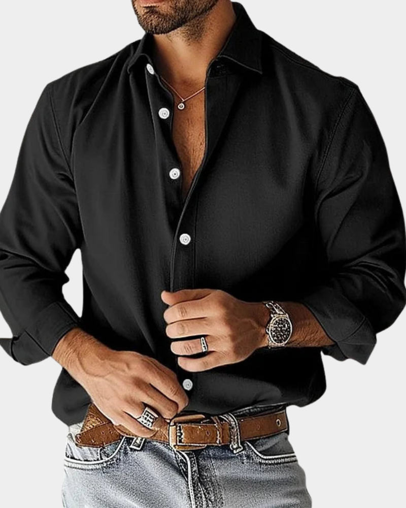 Luxeva Aura, camisa casual, estilo puesto | Moda Acosta