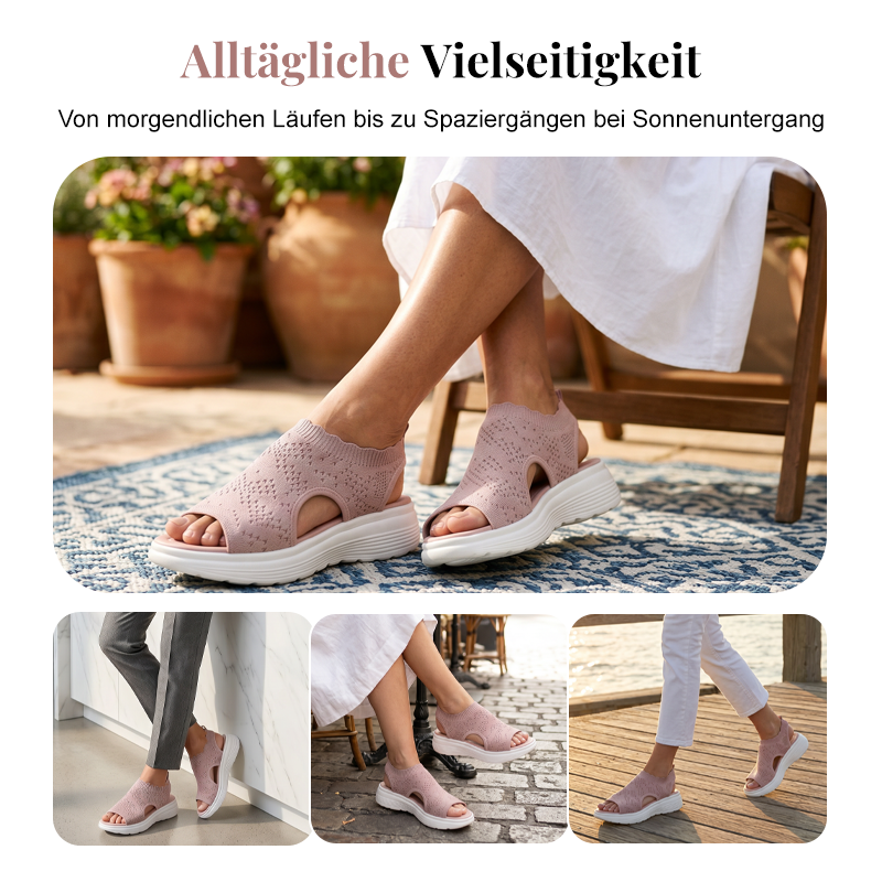 Sandalias de plataforma transpirables de punto para mujer – Colección Venecia