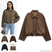 Ivory Luxe Coat- Abrigo Holgado, abrigo de invierno, vista lateral | Moda Acosta