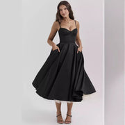 Vestido Celeste Verona – Collezione Venecia, vestido elegante, detalle de tela | Moda Acosta