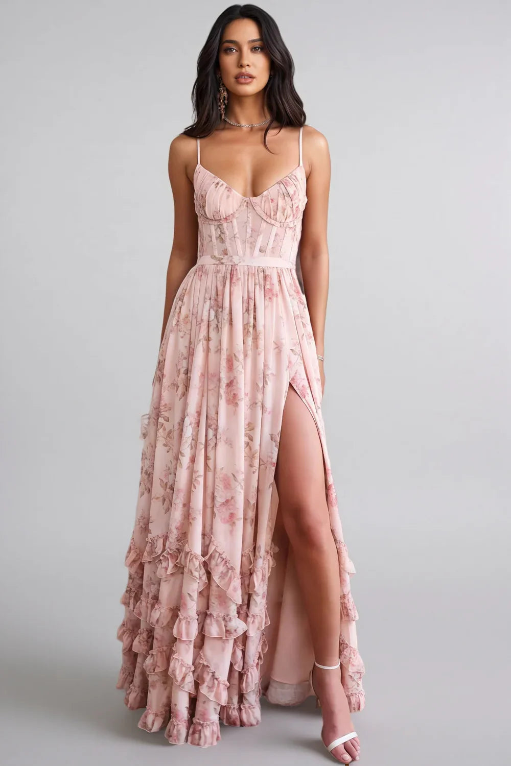 Vestido Luna Serena – Collezione Venezia, vestido elegante, primer plano | Moda Acosta