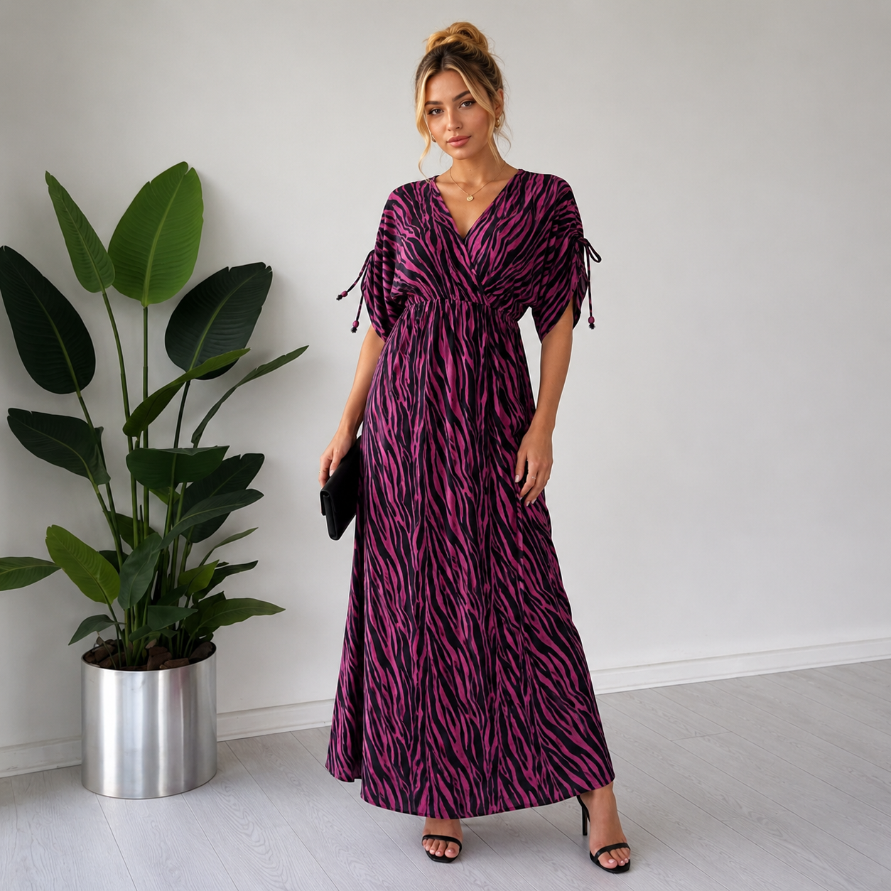 Vestido Prestige- Sahara Luxe- vestido de verano, vestido elegante, vista lateral | Moda Acosta