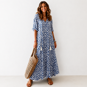 Amalia — Vestito Lungo Boho, vestido elegante, detalle de tela | Moda Acosta
