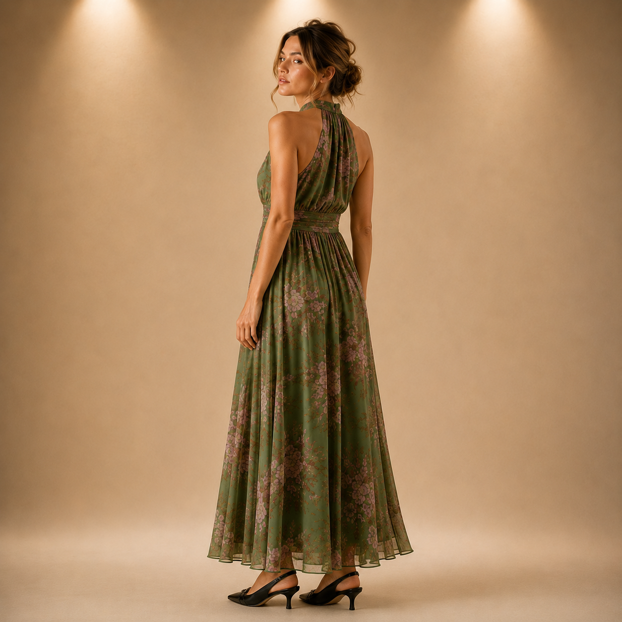Vestido Valentina Firenze, vestido elegante, vista lateral | Moda Acosta