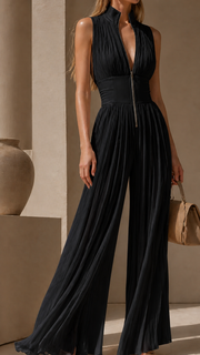 Nora -Aurora Milano- mono de lujo(Venecia), mono elegante, detalle de tela | Moda Acosta