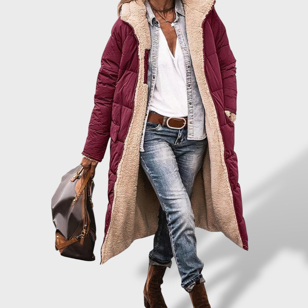 Marina | Abrigo cálido largo mujer, abrigo de invierno, look completo | Moda Acosta