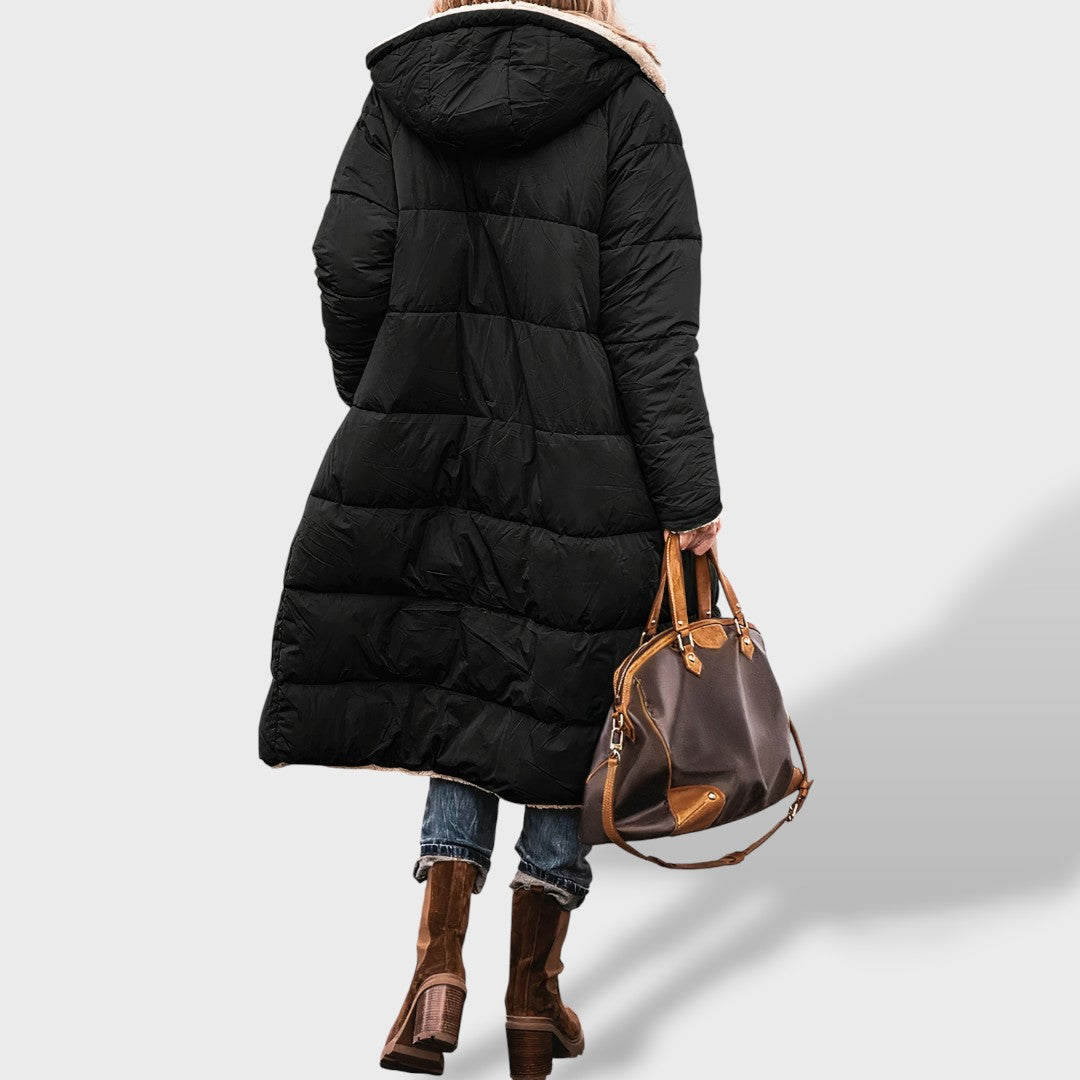 Marina | Abrigo cálido largo mujer, abrigo de invierno, estilo puesto | Moda Acosta