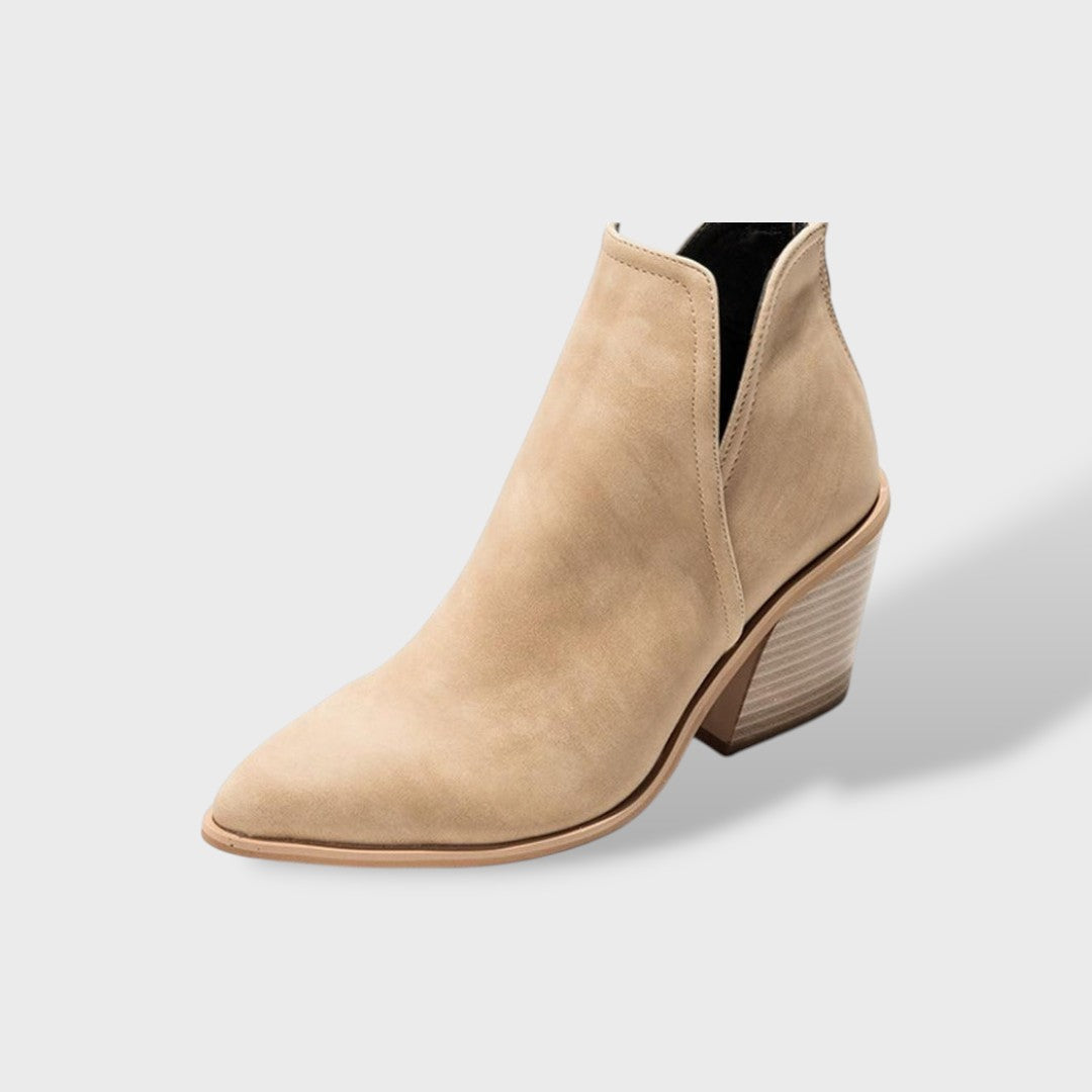 Botines Vaqueros Mujer con Tacón Alto, pantalón de moda, vista frontal | Moda Acosta