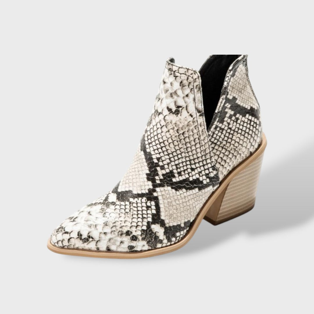 Botines Vaqueros Mujer con Tacón Alto, pantalón de moda, vista trasera | Moda Acosta