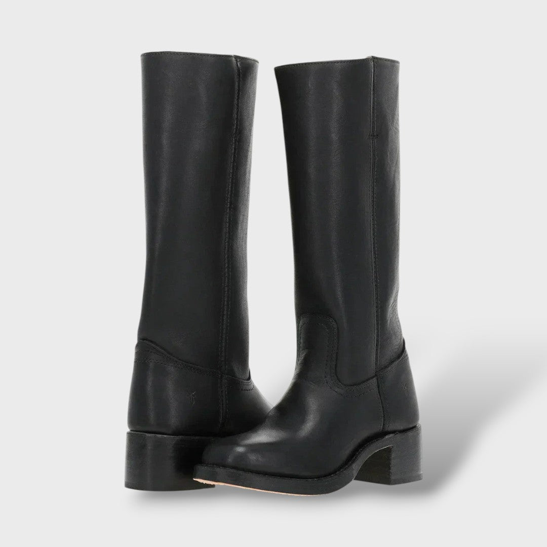 Botas Altas Elegantes con Suela Estructurada, botas de moda, vista lateral | Moda Acosta