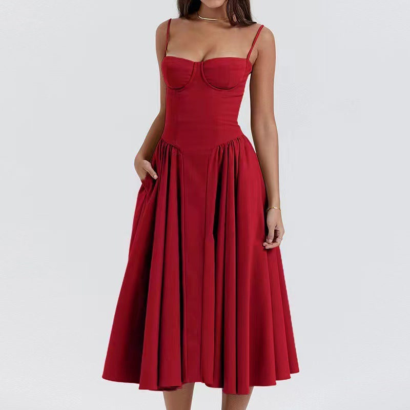 Vestido Notte di Mare – Collezione Venecia, vestido elegante, primer plano | Moda Acosta